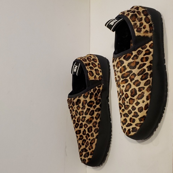 P448 Laby Slippers Cheetah Print Calfhair Size 9/10 NWOB - Picture 6 of 10